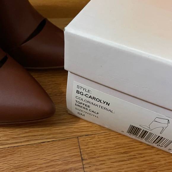 BCBG Carolyn all leather ankle boots in toffee brown 6M 36 - Picture 9 of 12